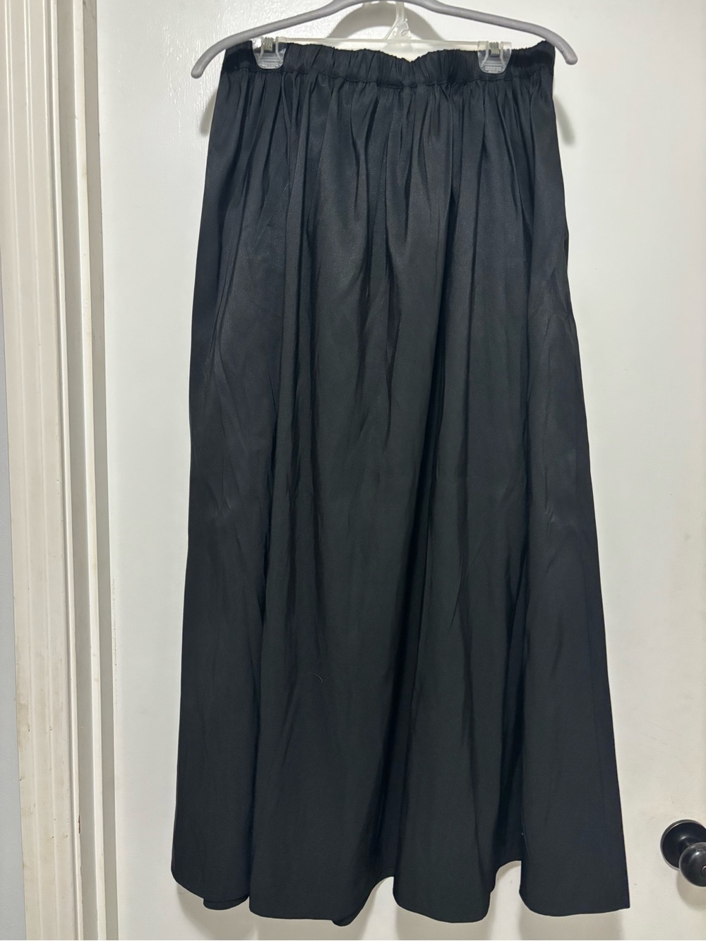 Black Maxi Skirt with Elastic Waist
